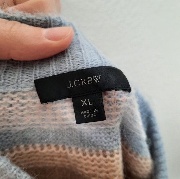 J. Crew Fair Isle Yoke Puff-Sleeve Wool Blend Sweater XL 2021 - Picture 5 of 8